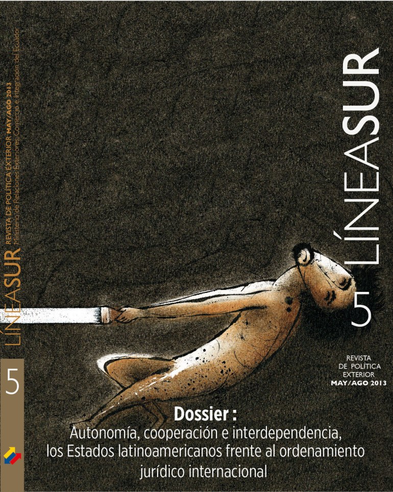 redesign of the Linea Sur journal | Ministry of foreign affairs, Ecuador. 5th issue illustration Marco Chamorro